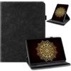 laddutoi Custodia per Samsung Galaxy Tab A 10.1 2016 SM-T580/T585, Custodia in Pelle PU con Supporto Girevole a 360° e Slot, Protettiva Tablet Cover per Samsung Galaxy Tab A 10,1 Pollici, Nero