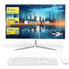 SZTPS PC All-in-One da 23,8", Intel i5-12450H 8-core, 16 GB di RAM, 256 GB SSD, include tastiera e mouse cablati. Windows 11 Pro preinstallato, ideale per casa e ufficio (schermo piatto)