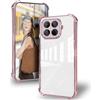 DESSEN Cover per Xiaomi 15T Pro 5G con Protezione Obiettivo Fotocamera & Angoli Rinforzati Airbag Antiurto Custodia Silicone Trasparente Morbida TPU Anti-ingiallimento, Rosa
