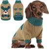 Hjumarayan Maglione Cane Natalizio - Caldo Maglioncino con Renna, foro per guinzaglio, maglioncini per Bichon Frisé, Cavalier King Charles, Dachshund, Barboncino, Marrone Chiaro M