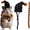 Generic Costume da criceto di Halloween, cappello e sciarpa per criceti, costume per Halloween, per feste di animali domestici, giochi al coperto, festival, fotografia, cincillà, furetti, decorazione di