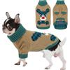 Hjumarayan Maglione Cane Natalizio - Caldo Maglioncino con Renna, foro per guinzaglio, maglioncini per Chihuahua, Yorkshire Terrier mini, Barboncino toy, Marrone Chiaro XS