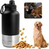 Novocloud Borraccia per Cani da Viaggio Portatile Isolata in Acciaio Inox Bottiglia Termica con Ciotola Thermos per Persone e Cani per viaggi, escursioni, passeggiate, 950 ml