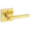 Kwikset Halifax, maniglia per porta, non funzionante, con microban, rosa quadrata in ottone satinato