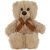 Idena 40256 - Orsetto di Peluche con Fiocco Beige e Marrone, Peluche per Neonati e Bambini, Circa 20 cm