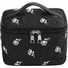 Yuknees Grande borsa cosmetica borsa da toilette grande capacità borse per il trucco impermeabile multifunzione borsa cosmetica organizzatore trucco regalo per ragazze donne, Fiore bianco., L, moderno