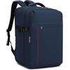 KONO Zaino da Viaggio 45x36x20 per easyJet, 32L Bagaglio a Mano, Blu Scuro