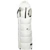 Navahoo Gilet lungo da donna, senza maniche, caldo, invernale, taglie XS-3XL, bianco, L
