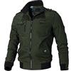ANEWOW Casual Giacca Uomo Primavera Autunno Sottile Manica Lunga Giacca Uomo Tinta Unita Con Tasche Transizione Giacca Uomo Vestibilità Slim All-Match Basic Zip Giacca Uomo