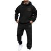 Celucke Tuta Uomo Completa Felpa con Cappuccio + Pantaloni Y2K Streetwear Tuta Felpata Tracksuit Baggy Invernale Cotone Comodo per Casual Fitness Jogging Gym M-3XL