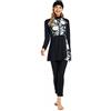 BaJooruly Modest Swimsuit for Women Plus Size Bukini for Girls Full Coverage Bathing Suit Swimming Costume