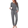 Litherday Pigiama Donna Invernale Cotone Lungo Pantaloni Fantasia per Casa | Completo notte donna a manica lunga con tasche laterali e tessuto morbido per dormire e rilassarsi in casa