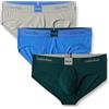 Calvin Klein Slip da Uomo Hip 3PK LV00NB4475, Multicolore (Greatest Grey/Ponderosa Pine/Iris B), L, Multi (Greatest Grey/Ponderosa Pine/Iris B), L