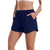 Ekouaer Pantaloncini da Bagno Donna da Surf con Fodera Integrata e Tasche | rapida asciugatura, vita elasticizzata, spacchi laterali, controllo addominale, plissettato, nuoto, spiaggia