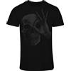 minifan T-shirt da uomo con teschio - OK Skull Teschio - T-shirt Horror da uomo - Skull T-shirt - Halloween Teschio Death Metal Biker Gothic, Nero , XL