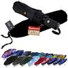 SY Compact, ombrello da viaggio anti vento, automatico, leggero, infrangibile., Black (Nero) - SY-2