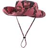 Magracy Mens Camouflage UPF50+ Cappello da Sole Tesa Larga Protezione UV Cappello da Safari Cappello da Pescatore Unisex Cappelli da Pesca Rosa