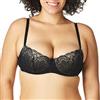 Wonderbra Reggiseno a Balconcino da Donna Raffinato Glamour, Nero, 4E