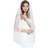 BEAUTELICATE Velo da Sposa Tulle Lungo Nozze Monostrato Addio al Nubilato Accessori Morbido Velo Avorio Bianco