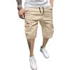 YAOHUOLE Pantaloni Corti da Uomo in Tessuto di Lino Comodi Pantaloni in Tessuto