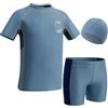 KAKU NANU 3 Pezzi Cocostume da Bagno Ragazzo 5-14 Anni Anti UV | Nero Blu Grigio,Vacanze,Leggero,Elastico,Morbido,Asciugatura rapida,Traspirante Attività estive