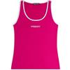 FREDDY Canotta Slim Donna in Tessuto Tecnico Riciclato Bordature a Contrasto e Logo Argento