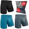 RM Real Men Real Men - Boxer da Uomo, Confezione da 1, 3 e 6 Pezzi, in Modal, D Pouch 7 3 Pack - Nero Blu Grigio, X-Small