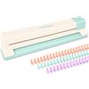 Craftelier - Macchina per Rilegatura 30 Fori Quadrati, Formati A4 - A7 | Fora fino a 5 fogli, 6 spirali per rilegatura inclusi, colori di bianco e nero, perforatrice per quaderni e scrapbooking