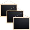 Keboyoe 3Pzs Lavagne con Cornice in Legno Lavagnetta da Appendere 40*30 cm