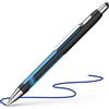 Schneider Epsilon 73861 - Penna a sfera a pressione (tratto XB, colore inchiostro: blu, mine per documenti), nero-ciano