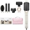 PARWIN PRO BEAUTY 7 in 1 MaxAIR 2.0 Multi-Styler Set automatico a doppia tensione | Ferro arricciacapelli autoavvolgente, Diffusore, 110,000 RPM asciugacapelli, accessorio finale lisciante, Champagne Silver