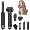 Dcceeo Spazzola ad Aria Calda 5 in 1 Spazzola Phon per Capelli Elettrica Styler Capelli Spazzola Modellante ad Aria per Capelli Ricci con 3 Temperatures, Styling Liscio, Onde, Ricci, Volumizzante