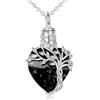 Kaeltsyn Collana commemorativa per la cremazione in acciaio inossidabile con pendente a forma cuore albero intrecciato per gioielli cremazione per la conservazione delle ceneri