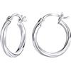 SILVEGO Orecchini da Donna in Argento 925 Cerchi Diametro 2 cm