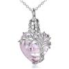 Kaeltsyn Collana commemorativa per la cremazione in acciaio inossidabile con pendente a forma cuore albero intrecciato per gioielli cremazione per la conservazione delle ceneri