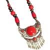 YOPI Collana lunga a campana in stile etnico bohémien retrò Xizang for donna - Accessorio for maglione con catena a clavicola
