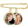 MMXX Ciondolo con Foto Commemorativo Personalizzato per Donne Spilla Boutonniere in Lega Personalizzata con 1-4 Fotos per Matrimoni/Laureati/Ricordi