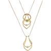 Hobbspring Collana Porta Anelli con Ciondolo A Forma di Ciondolo per Matrimonio D'Oro Vintage, Collana con Ciondolo A Goccia In Acciaio Al Titanio e Scatola Regalo per Donna Moglie