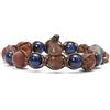 TIANXIAOQWE Braccialetto buddista da 10 mm con perline di pietra naturale in legno di sandalo, rosario, bracciale da donna e uomo con perline di zucca, Pietra Vetro Pietra Smalto Vetro, Zirconia