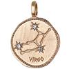 NKlaus Vergine segno zodiacale placcato oro 18k oro 16mm ciondolo oroscopo zodiaco 1681