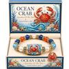 Generico Collezione di bracciali Ocean Guardian, bracciale con ciondoli animali oceanici, con perline blu oceano, 7 disegni di creature marine per donne e amanti della spiaggia