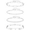 Milacolato Bracciale Donna oro Bracciale oro Donna 14k Vero Bracciale a Catena a Spina di Pesce Bracciale Rigido Donna Impilabile Bracciali oro Impilabili Regolabili Set di Gioielli in oro-AS