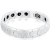 Jewelrywe Bracciale da Donna Uomo, 11MM Ceramica Zircone Magnete, Bianco(con borsa regalo)