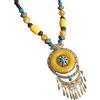 YOPI Collana lunga a campana in stile etnico bohémien retrò Xizang for donna - Accessorio for maglione con catena a clavicola
