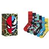 Happy Socks Calzini MARVEL™ Spider-Man 6-Pack Gift Set Cotone Unisex Nero 41-46