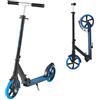 VEVOR Monopattino con 2 Ruote per Bambini da 8 Anni, Monopattino Pieghevole per Mobilità Urbana Carico max. 100kg Altezza Regolabile a 3 Livelli, Pedana Antiscivolo e Freno a Pedale, Blu