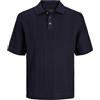 JACK & JONES Jprblawinston Knit Polo SS SN, Cielo Notturno, M Uomo