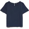 VERO MODA Vmmymilo SS O-Neck Top Wvn Ga, Blazer Blu Marine, S Donna