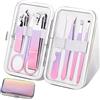 Aceoce Set manicure da viaggio, kit per manicure, Tagliaunghie Set professionale per la cura delle unghie da donne，Manicure Nail Grooming Kit Strumenti per Manicure, kit per la cura delle unghie