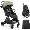 Gromast Gravity Passeggino pieghevole da viaggio portatile con schienale regolabile e tettuccio parasole, leggero e resistente ai raggi UV, pieghevole con una sola mano, colore: verde
